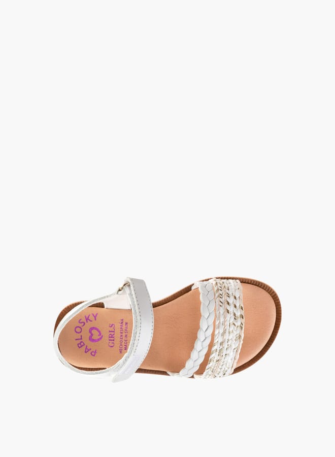 Pablosky Girls Strap Sandals With Hook And Loop Closure  - Image 4