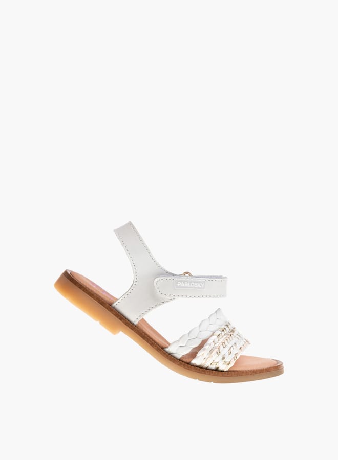 Pablosky Girls Strap Sandals With Hook And Loop Closure  - Image 5