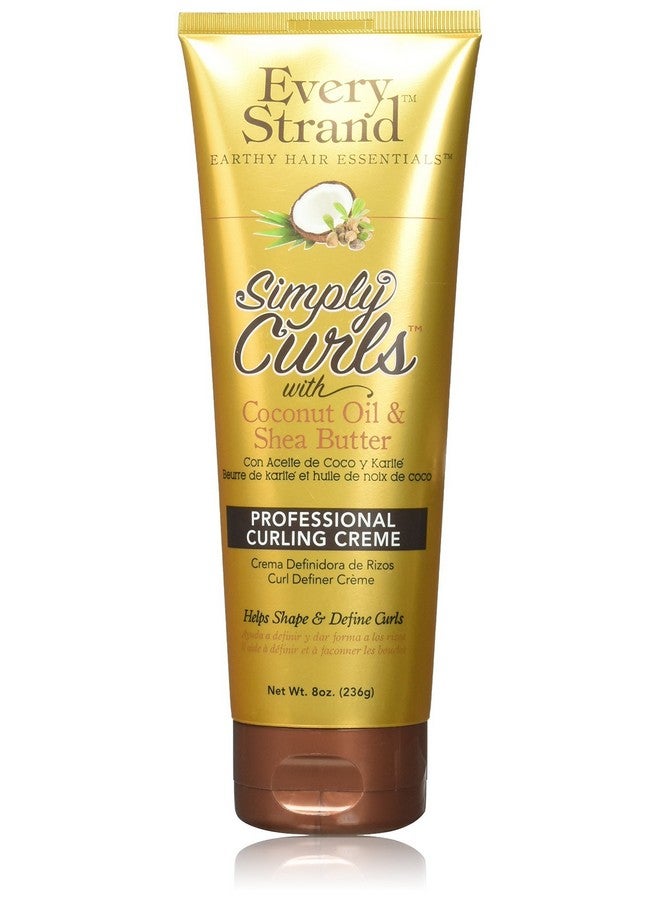 Every Strand Curling Creme Simply Curls Coconut Oil And Shea Butter 8 Oz. - Image 1
