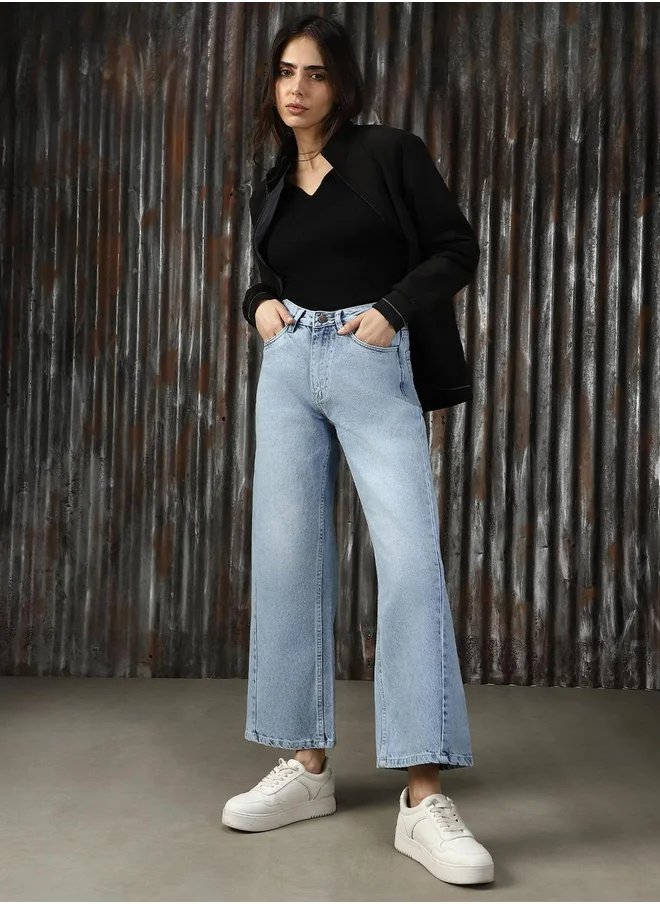 هاي ستار High Rise Faded Regular Fit Jeans
