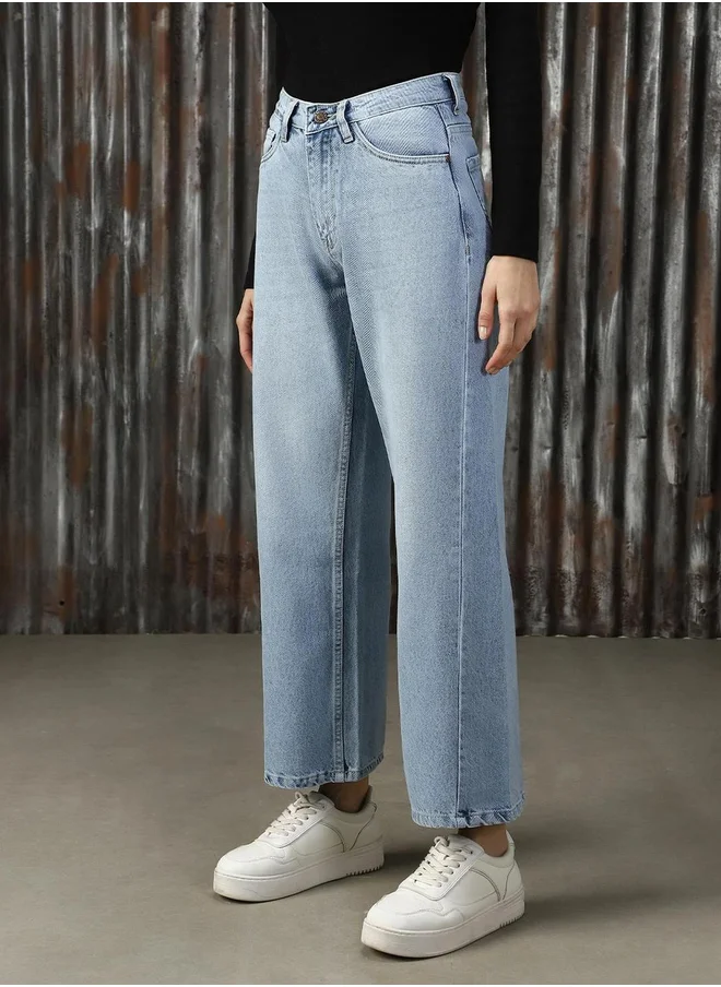 هاي ستار High Rise Faded Regular Fit Jeans
