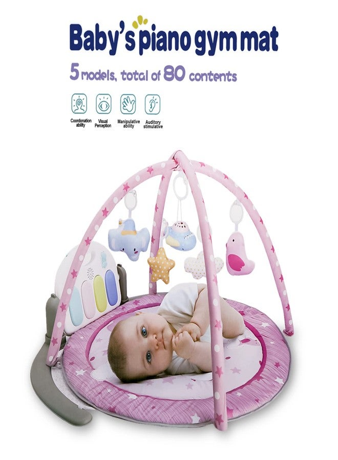 Delavala Play mat Gym 5 in 1 Kick & Play Activity Centre, Fun Animals, Music, Sound, Textures, Rattle, Discovery Carpet for Infants Toddlers New Born Baby Playmat, Play Gym - Image 3
