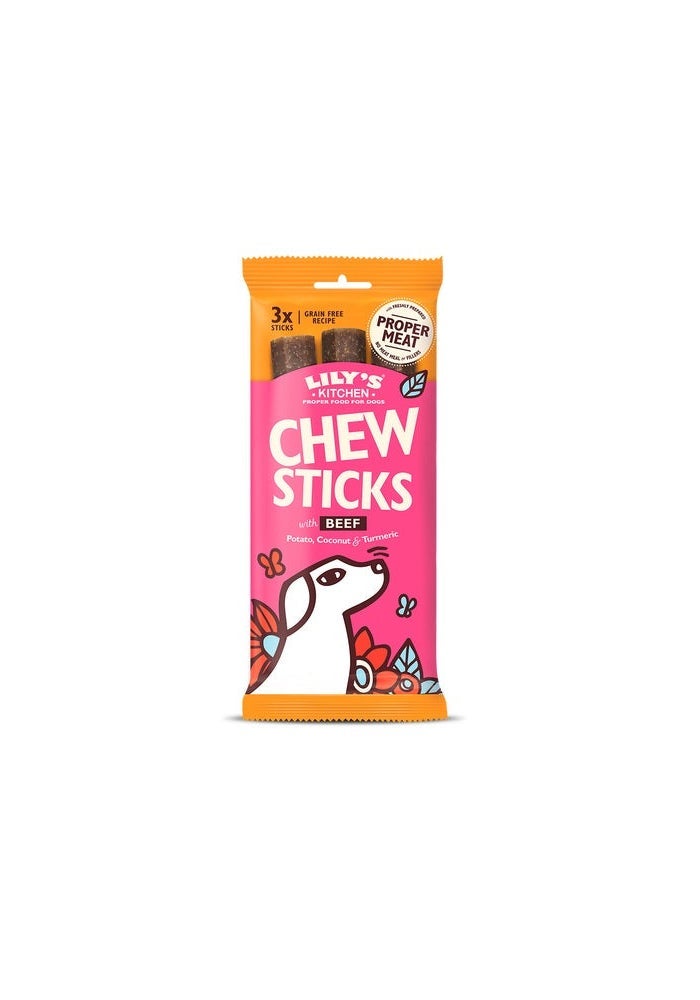 Lily's Kitchen Dog Chew Sticks with Beef Dog Treats 120G - Image 1