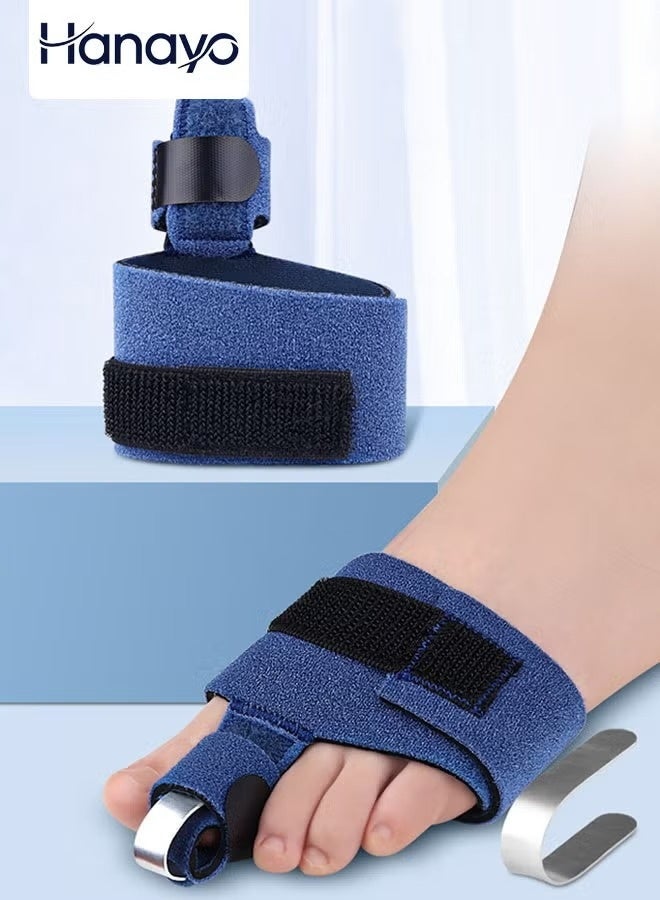 Bukela 1 Pcs Toe Splint Toe Support Aluminium Strip Fixation Protection Toes Pressure Reduction Single Toe Flexed Bowed Toe Support Splint Unisex Toe Straightener(Blue) - Image 1