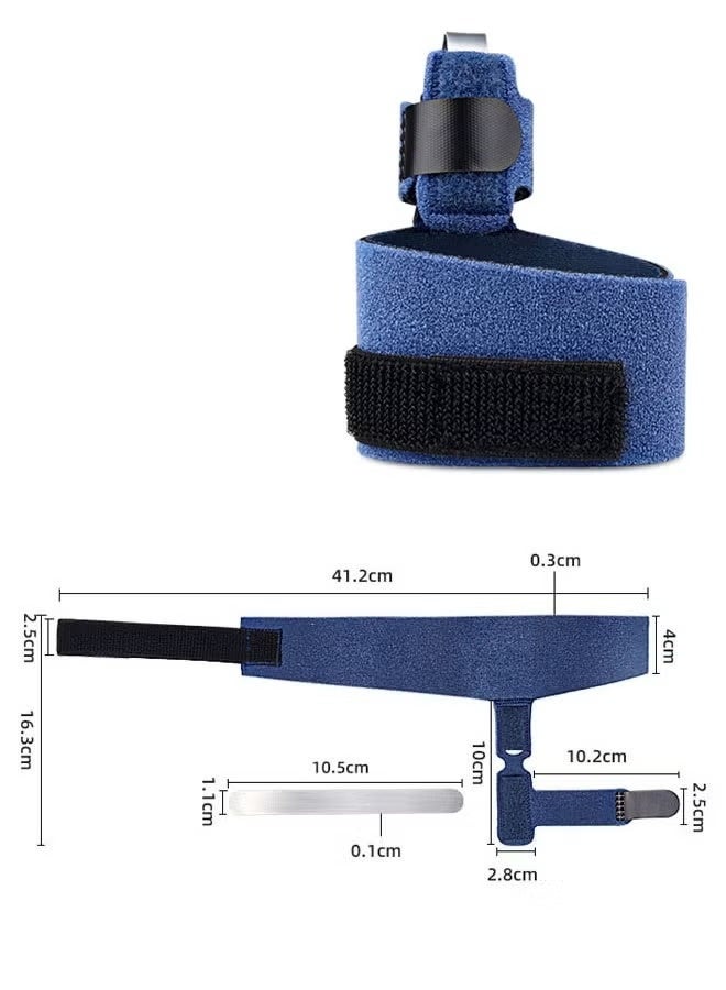 Bukela 1 Pcs Toe Splint Toe Support Aluminium Strip Fixation Protection Toes Pressure Reduction Single Toe Flexed Bowed Toe Support Splint Unisex Toe Straightener(Blue) - Image 3