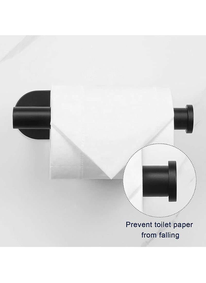 Generic - Stainless Steel Toilet Paper Holder, Wall Mount Self Adhesive Bathroom Paper Towel Roll Holder, No Drilling Toilet Tissues Holder, for Home and Kitchen (2Pcs) - Image 1