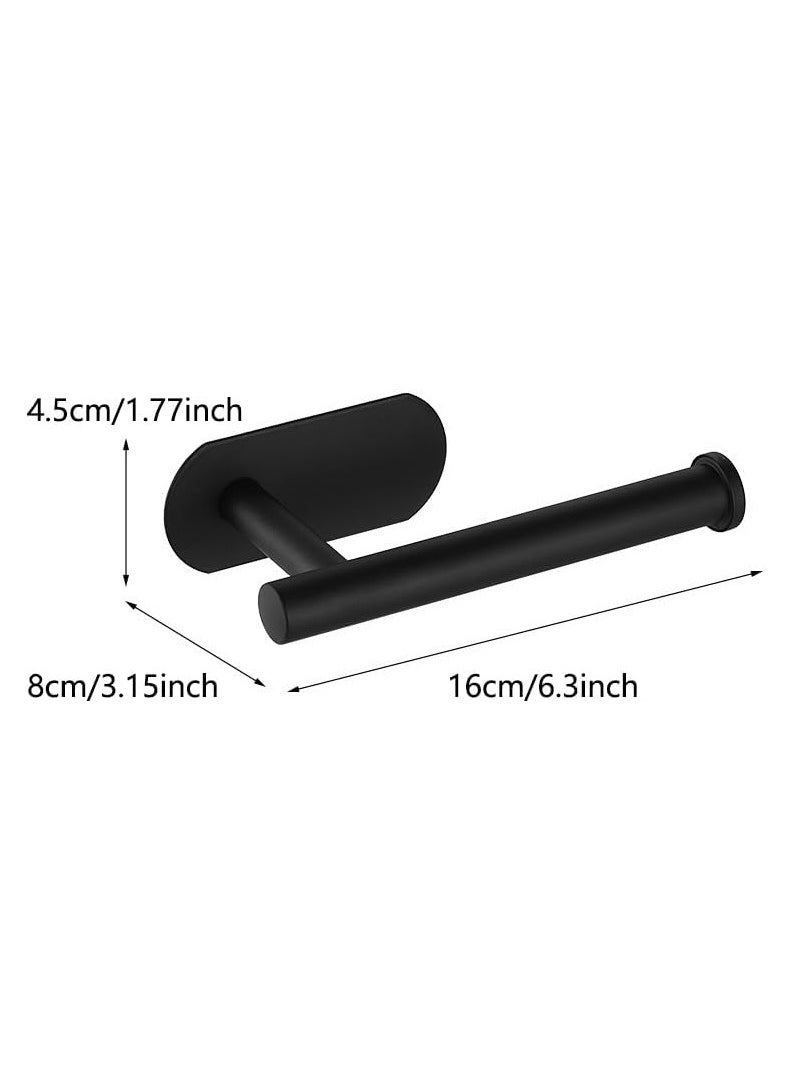 Generic - Stainless Steel Toilet Paper Holder, Wall Mount Self Adhesive Bathroom Paper Towel Roll Holder, No Drilling Toilet Tissues Holder, for Home and Kitchen (2Pcs) - Image 1