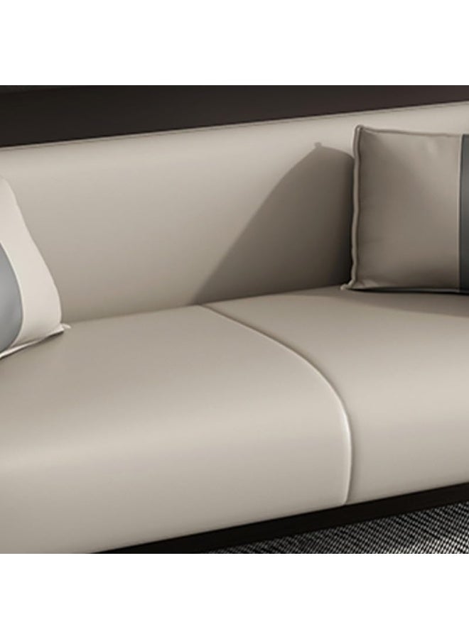 Comfynest Comfynest Contemporary Faux Leather Tuxedo Sofa With Water Resistant Design And Foam Seat Cushions  - Image 5