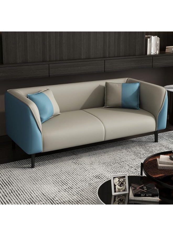 Comfynest Comfynest Contemporary Faux Leather Tuxedo Sofa With Water Resistant Design And Foam Seat Cushions  - Image 1