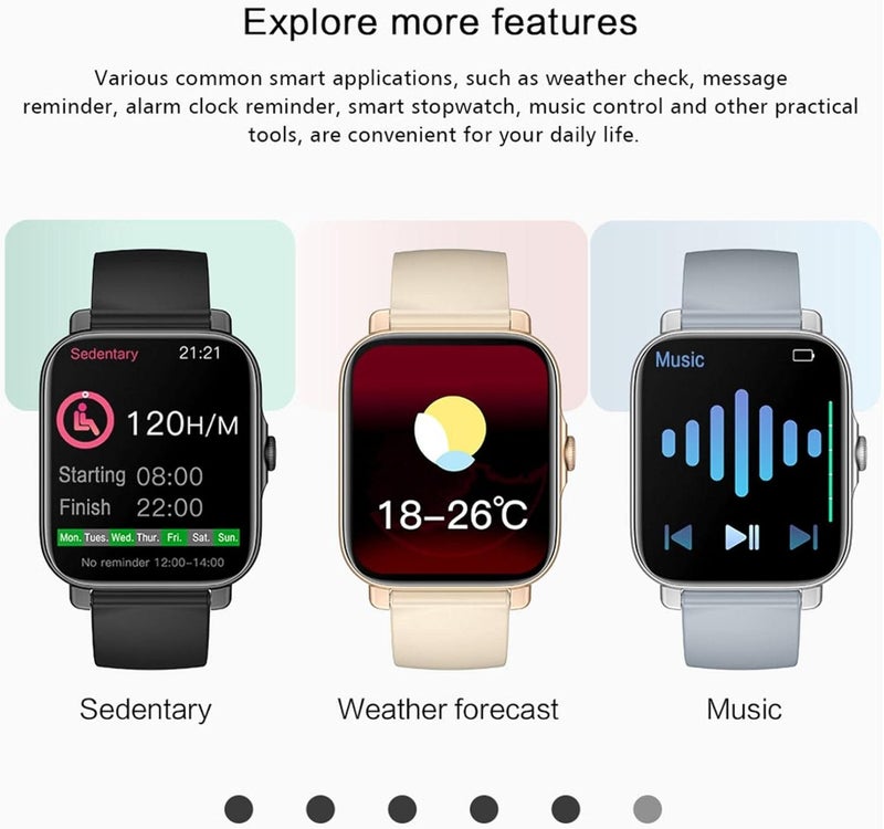 كلاراكو ساعات كلاركو GT30 الذكية، ساعات رياضية أنيقة طويلة الأمد مزودة بمستشعر ثلاثي الأبعاد، مقاومة للماء IP67، مراقبة صحة النوم، ساعة لياقة بدنية مع عداد خطوات للنساء والرجال - Image 4