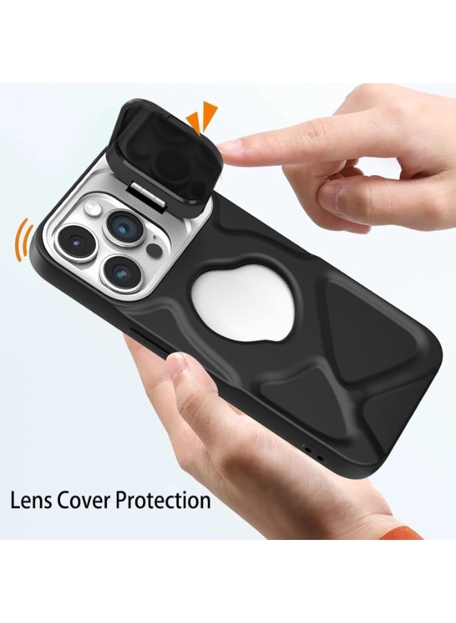 Case Compatible with IPhone 14 Pro Invisible Lens Protection Cover Military Grade Phone Case - Foldable Stand Function - Magnetic Wireless Charging Phone Case - Image 2