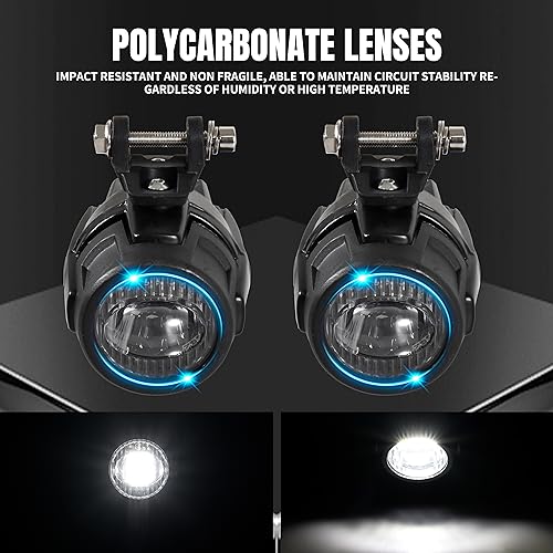 VEISUTOR مجموعة مصابيح الضباب LED من VEISUTOR لـ R 1250 GS 14-24، شريط ضوء LED مساعد للدراجات النارية مع حوامل لـ BMW R1250GS 2014-2024 ملحقات - Image 3