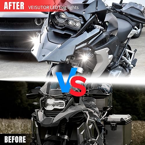 VEISUTOR مجموعة مصابيح الضباب LED من VEISUTOR لـ R 1250 GS 14-24، شريط ضوء LED مساعد للدراجات النارية مع حوامل لـ BMW R1250GS 2014-2024 ملحقات - Image 2