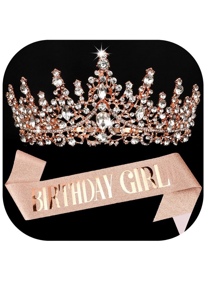 COCIDE "BIRTHDAY GIRL Birthday Sash and Crowns for Women Crystal Birthday Sashes for Women Party Decoration for Happy Birthday Gift Accessory - Image 1