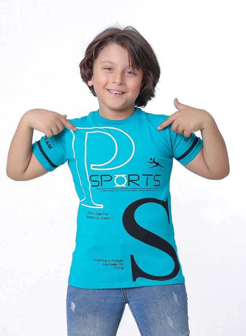 بيبو تيشيرت اولادى نصف كم مطبوع - Image 1