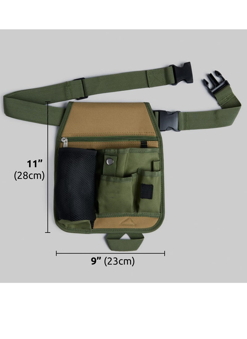 SYOSI - 6 POCKET Tool Pouch Gardening Tools Belt Bag Portable Electrician's Tool Bag Adjustable Waist Tool Belt Pouch Single Side Tool Belt Pouch Canvas Construction for Carpenters Gardeners - Image 1