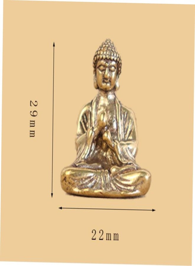 ARTIBETTER 12 Pcs Buddha Decorative Ornaments Mini Buddha Statue Desktop Decoration House Decorations for Home Mini Toy Feng Shui Meditation Statues Adornments Brass - Image 4