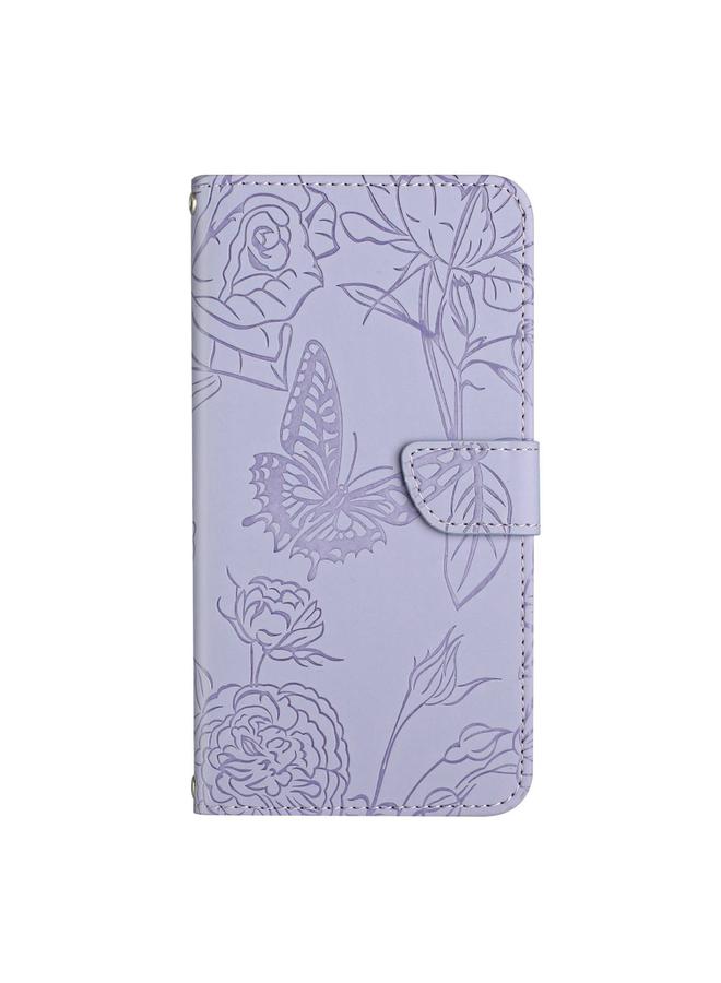 S-TOP Case For Motorola Edge 50 5G HT03 Skin Feel Butterfly Embossed Flip Leather Phone Case - Image 2