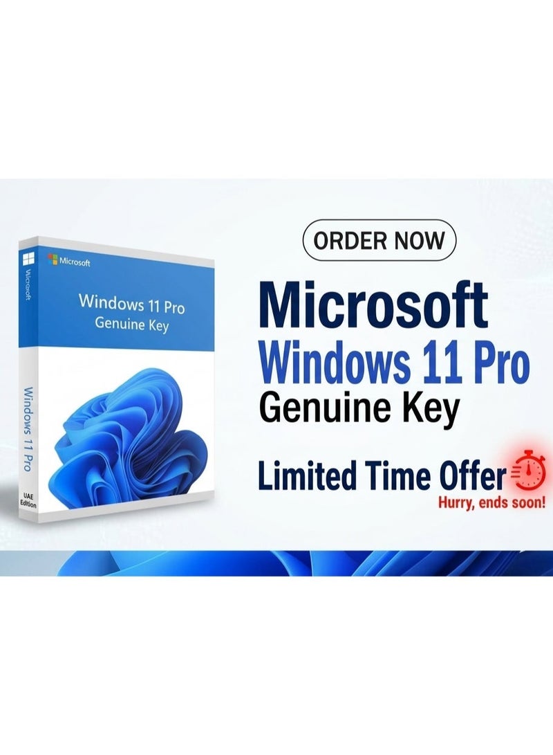 Windows 11 Pro Genuine Key | Lifetime Access | UAE Edition | Digital License | SAME DAY DELIVERY