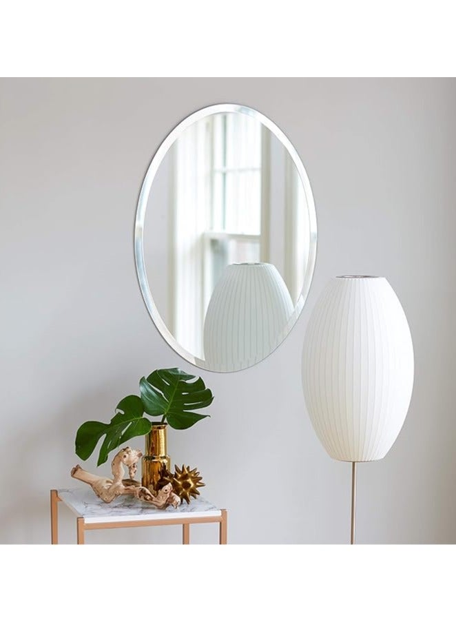 Space Better Bevel (60cm x 90cm ) - Frameless Rectangle Wall Mirror Bathroom, Vanity, Bedroom Rectangular Mirror 60cm x 90cm (Large) - Image 2