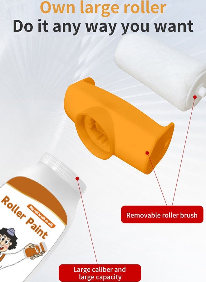 White Paint, 500g White Paint for Wall Touch up Paint for Walls, Paint Roller Kit for Flat, Ceiling Wall, White Wall Paint Repair Kit Remove Stains, Scratches, Water-Based, Ready to Use (White)  - Image 3
