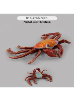 Simulation Of Whale Sharks, Tiger Sharks, Blue Whales, Marine Life Models, Deep-sea Prehistoric Ancient Duns, Trilobites, Animal Models-Color:Pl127-816 Yellow Shell Crab 102g
