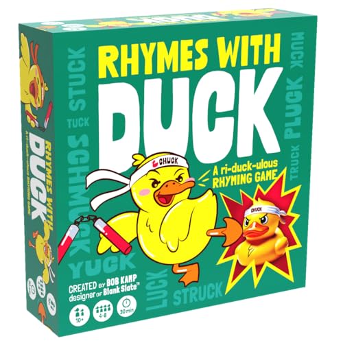 Gray Matters Games Rhymes with Duck Board Game Fun Wordplay Game for Families and Parties - Image 1
