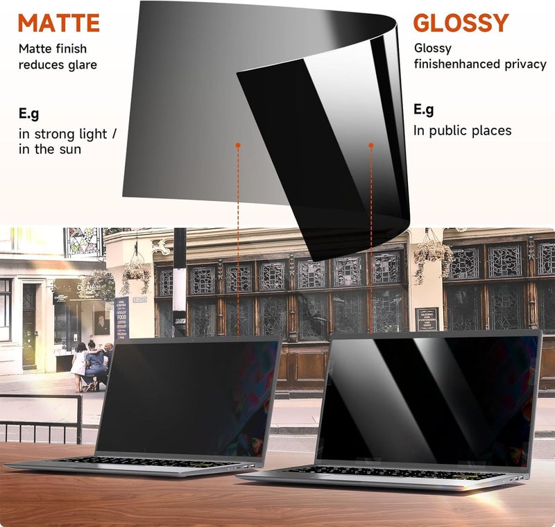 Mamol 16 Inch Laptop Privacy Screen -16:10 Aspect, Anti Blue Light Glare, Removable Privacy Shield Compatible with Lenovo, Hp, Dell, Acer, Asus, Thinkpad, Envy, Xps - Image 4