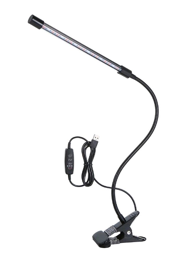 Aknur مصباح إنبات على شكل رقبة معقوفة قابلة للتعديل وبمنفذ USB للشحن أسود 352جرام