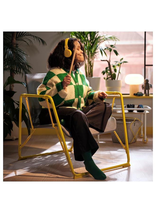 Green Tiger Gaming easy chair, grey/bright yellow - Image 3