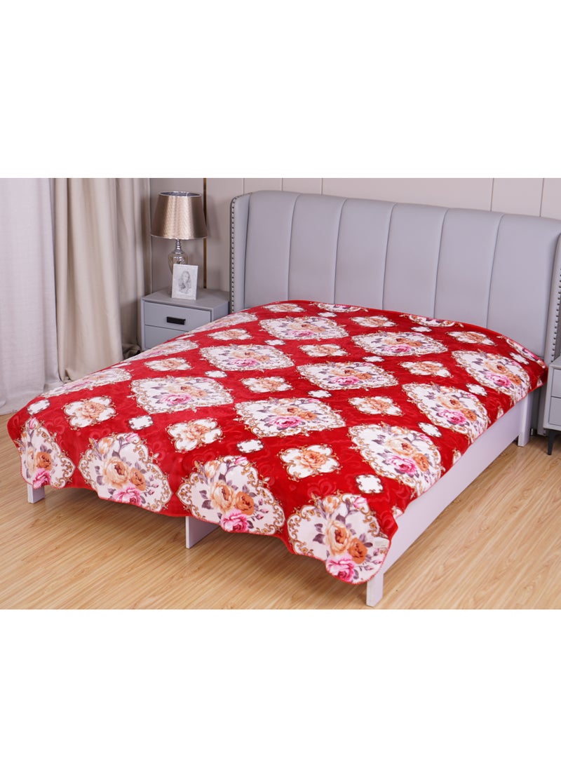 Stargold Single Ply Premium Cloudy Blanket 2 Side Separate Design 100% Polyester SPUN YARN Obtained from Virgin Polyester Which is Suitable for winter and Rainy Season 220X240CM 11LBS - Image 1