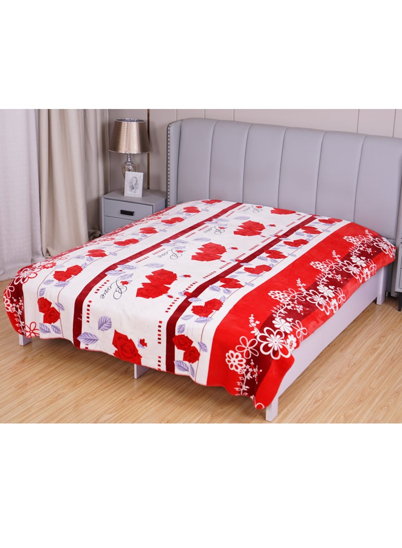 Stargold Single Ply Premium Cloudy Blanket 2 Side Separate Design 100% Polyester SPUN YARN Obtained from Virgin Polyester Which is Suitable for winter and Rainy Season 220X240CM 11LBS - Image 2