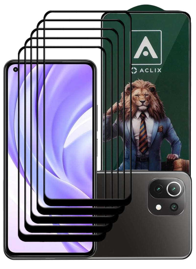 ACLIX 5 Pieces Antistatic ESD Dustproof Premium Quality High Definition Tempered Glass Screen Protector Designed For Xiaomi Mi 11 Lite - Image 1