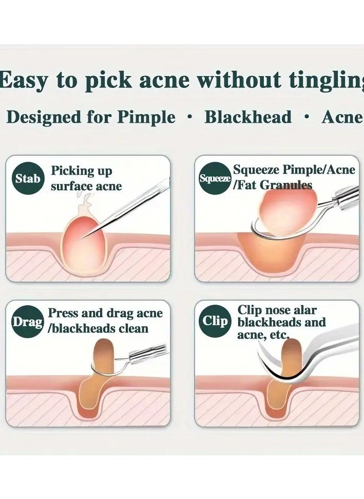 Generic - Blackhead Removal Tool Blackhead Extractor Professional Cleaning Tool for Face Nose Chin Cheeks and Forehead - Image 1