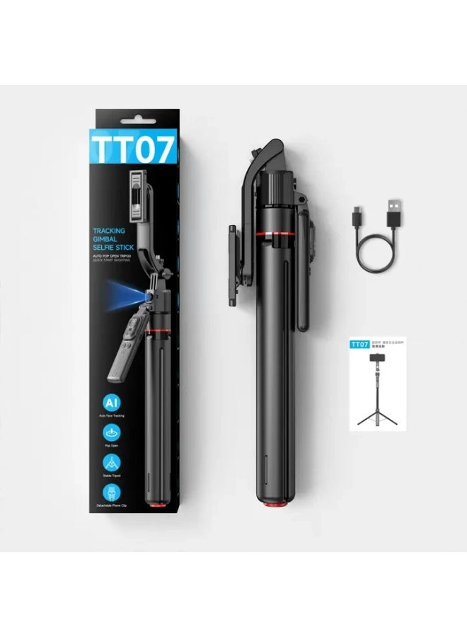 MUNTAQI عصا سيلفي ذكية لاسلكية مع حامل ثلاثي القوائم مع جهاز تحكم عن بعد وتتبع الوجه – TT07 حامل هاتف قابل للتمديد مع دوران 360°، تتبع تلقائي، جهاز تحكم بلوتوث، حامل ثلاثي القوائم محمول لهواتف آيفون وأندرويد - Image 1