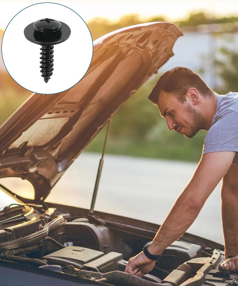 UBOG 20PCS Automotive Screws,Fender Liner Screws,Car Accessories Bumper Screws,Splash Shield Screws,Bumper Cover Fender Liner Screw,Auto Body Fender Screws Bolt Fasteners,Replace #990114SE0000 - Image 5