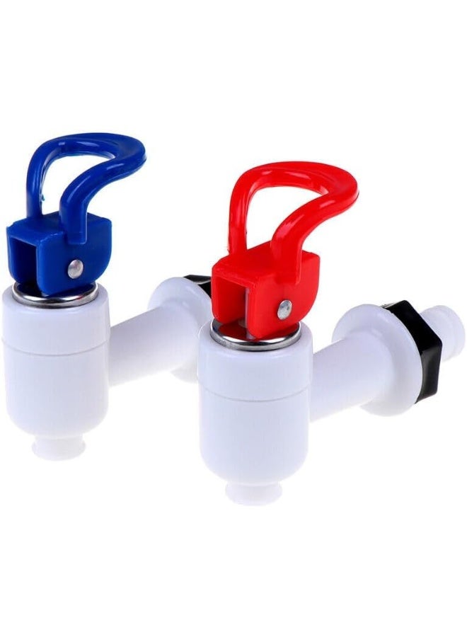 Biella 2 Pcs Sets Water Cooler Faucet, Plastic Water Dispenser Tap, Water Bottle Jug Spigot Spout Valve Replacement Parts, Hot And Cold Internal Thread - Image 3