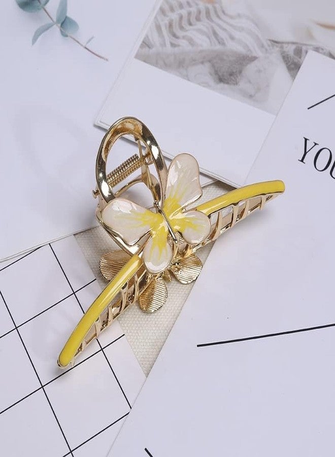 ستار ورك مشابك شعر ستار وورك، مشابك شعر طويلة وسميكة، إكسسوارات شعر مثالية لتصفيف الشعر للنساء والفتيات (أصفر شتوي) - Image 4