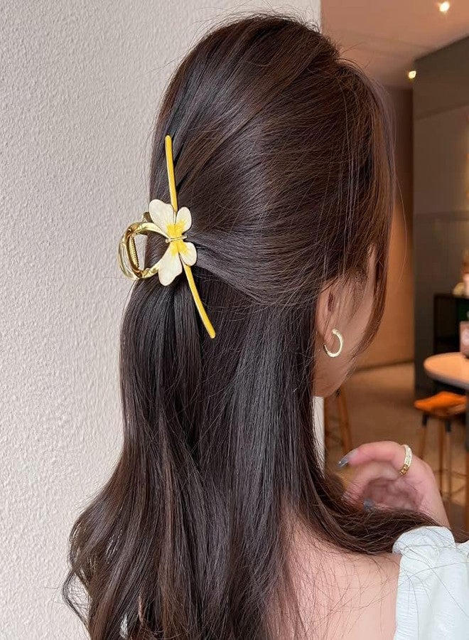 ستار ورك مشابك شعر ستار وورك، مشابك شعر طويلة وسميكة، إكسسوارات شعر مثالية لتصفيف الشعر للنساء والفتيات (أصفر شتوي) - Image 2