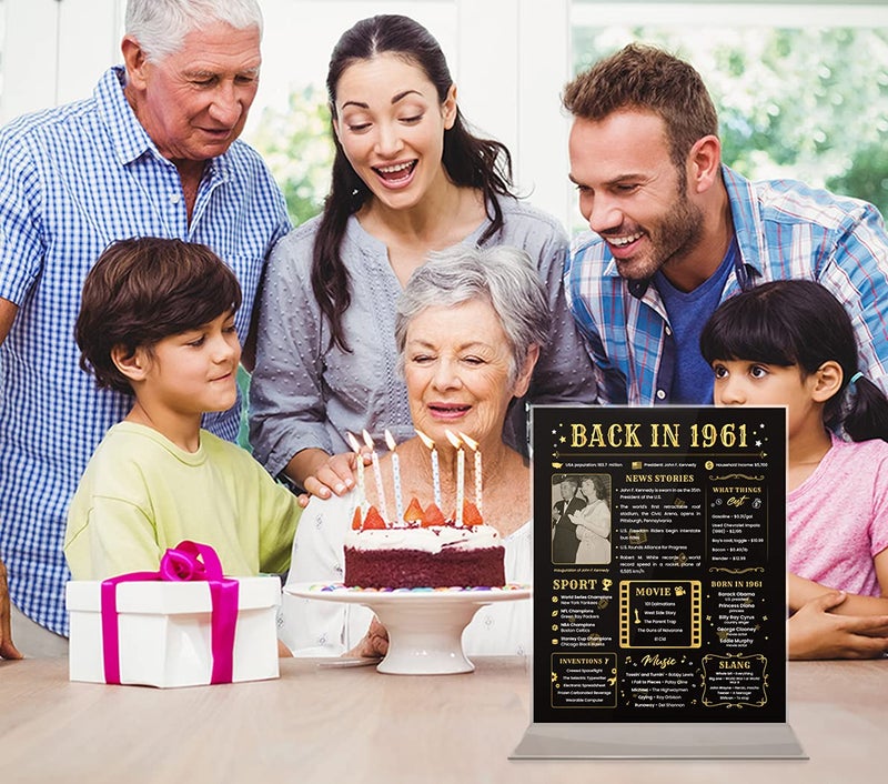 Paintio Back in 1961 Birthday Card - 63rd Birthday Gift for Women or Men - 63rd Birthday Decoration for Her or Him - Funny Table Centerpiece for 63 Years Old Birthday Party [Poster Unframed 8x10 In] - Image 4