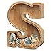 AORCMITN Extra Large Wooden Letter Coin Piggy Bank for Boys Girls Kids Toddler Alphabet S Money Bank InitialS12 - Image 2