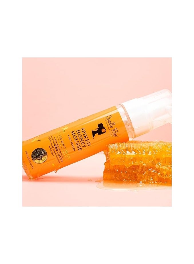Camille Rose Spiked Honey Mousse, 4-in-1 Hair Styler with Nettle Root, to Nourish and Hydrate Strands, Define Curls, and Add shine, for All Hair Types, 8 fl oz - Image 4