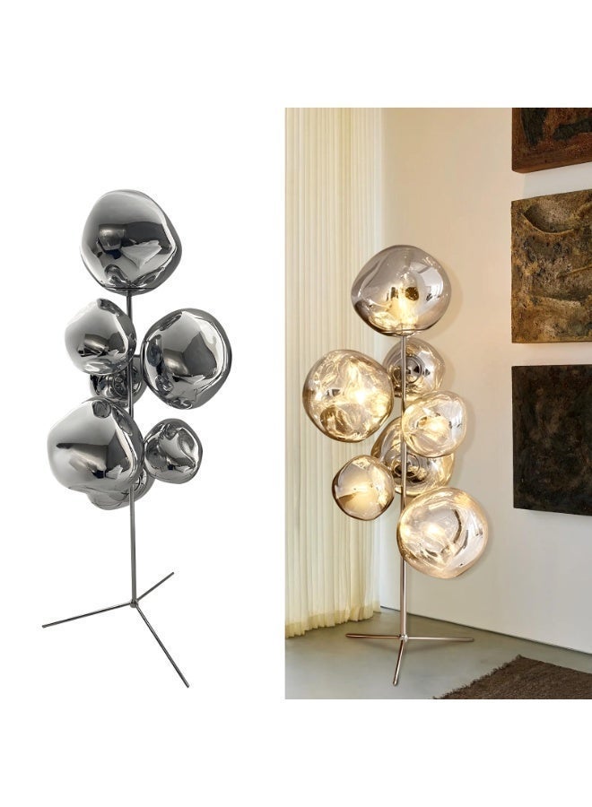 Luxury modern volcanic lava floor lamp, high-end large glass sphere sculpture floor lamp | Decorative LED floor lamp - with light source, eye-friendly and glare-free, suitable for bedrooms and studies, creative sofa and bedside lamp - suitable for modern art lighting in living rooms, bedrooms, conference rooms, offices, hotel lobbies, shops, and showrooms. - Image 4