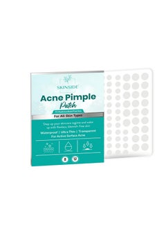 Skinside Acne Pimple Patches For Face Pimples (72 Patches) Hydrocolloid Facial Patches With 0.5% Salicylic Acid For Pimple Healing | Invisible Waterproof Absorbs Excess Oil Overnight (72 Patches)  - Image 1