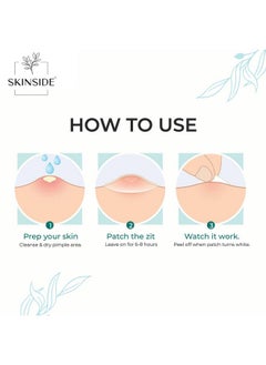 Skinside Acne Pimple Patches For Face Pimples (72 Patches) Hydrocolloid Facial Patches With 0.5% Salicylic Acid For Pimple Healing | Invisible Waterproof Absorbs Excess Oil Overnight (72 Patches)  - Image 3