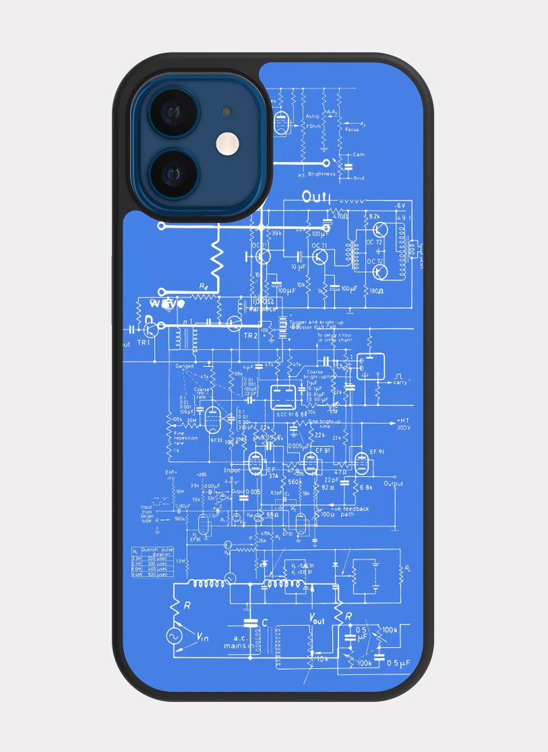 بكسلات - كفر ايفون 12 مخطط مهندس كهربائي ابيض - Image 1