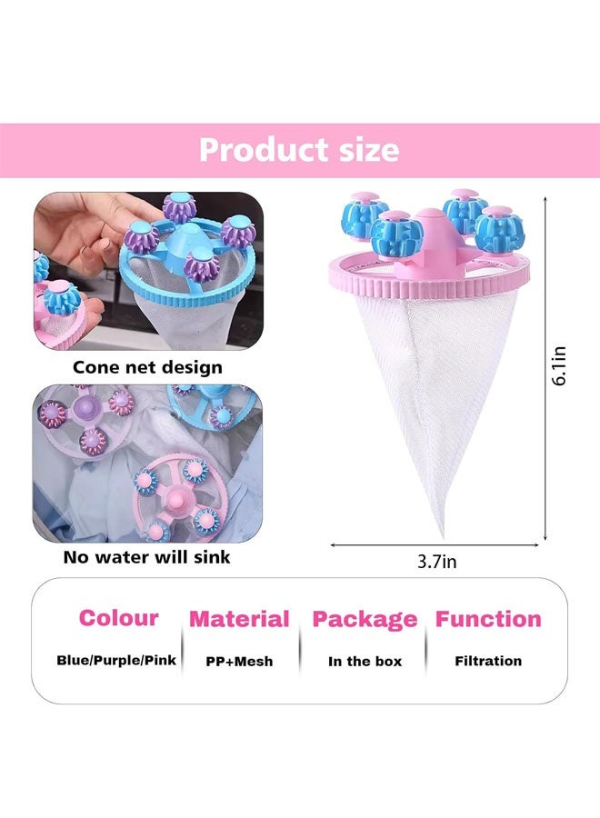 Hair Filter Bag Lint Catcher for Washing Machine Pet Hair Catcher 3 Pack - Image 2