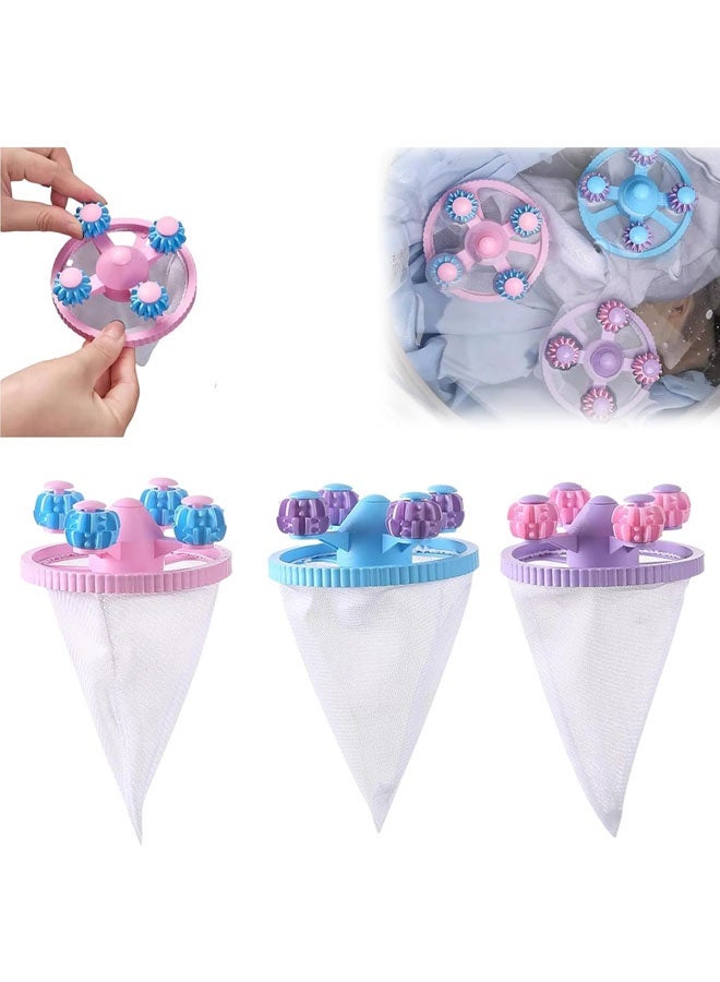 Hair Filter Bag Lint Catcher for Washing Machine Pet Hair Catcher 3 Pack - Image 1