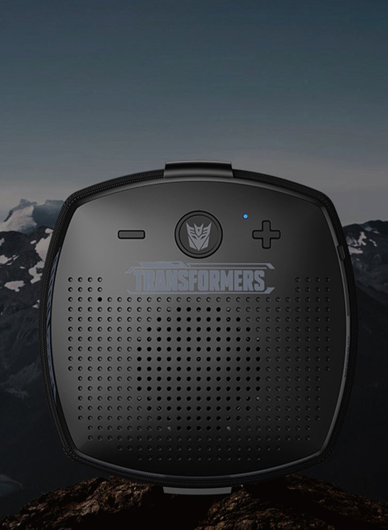 TRANSFORMERS TF-Y16 Portable Bluetooth Speaker – IPX4 Water-Resistant, TWS Pairing, 5-Hour Playtime – Black - Image 4