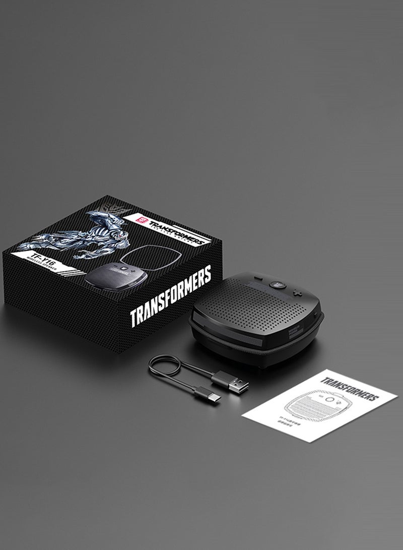 TRANSFORMERS TF-Y16 Portable Bluetooth Speaker – IPX4 Water-Resistant, TWS Pairing, 5-Hour Playtime – Black - Image 5